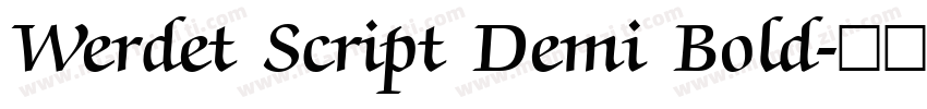 Werdet Script Demi Bold字体转换